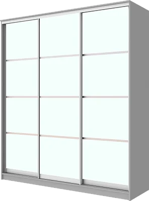 картинка Шкаф-купе 3-х дверный с матовым стеклом с разделителем 2300 2014 620 от магазина КУПИ КУПЕ